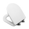 Croydex Garda D-Shape White Flexi-Fix Toilet Seat with Soft Close and Quick Release - WL600922H profile small image view 1 