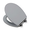Croydex Lugano Grey Flexi-Fix Toilet Seat with Soft Close and Quick Release - WL601031H profile small image view 1 