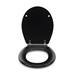 Croydex Lene Black Flexi-Fix Toilet Seat with Soft Close and Quick Release - WL601121H profile small image view 5 