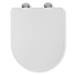 Croydex Flexi-Fix Eyre D-Shape White Anti-Bacterial Toilet Seat with Soft Close and Quick Release - WL601522H profile small image view 2 