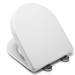 Croydex Flexi-Fix Eyre D-Shape White Anti-Bacterial Toilet Seat with Soft Close and Quick Release - WL601522H profile small image view 4 