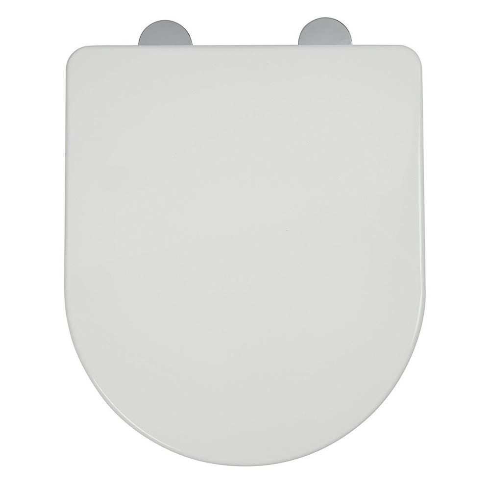 Croydex FlexiFix Eyre DShape White AntiBacterial Toilet Seat with