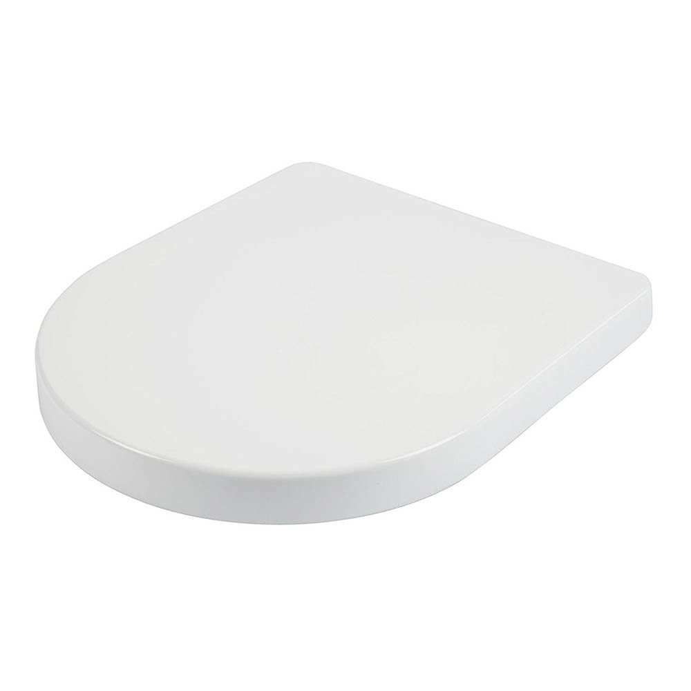 Croydex FlexiFix Eyre DShape White AntiBacterial Toilet Seat with