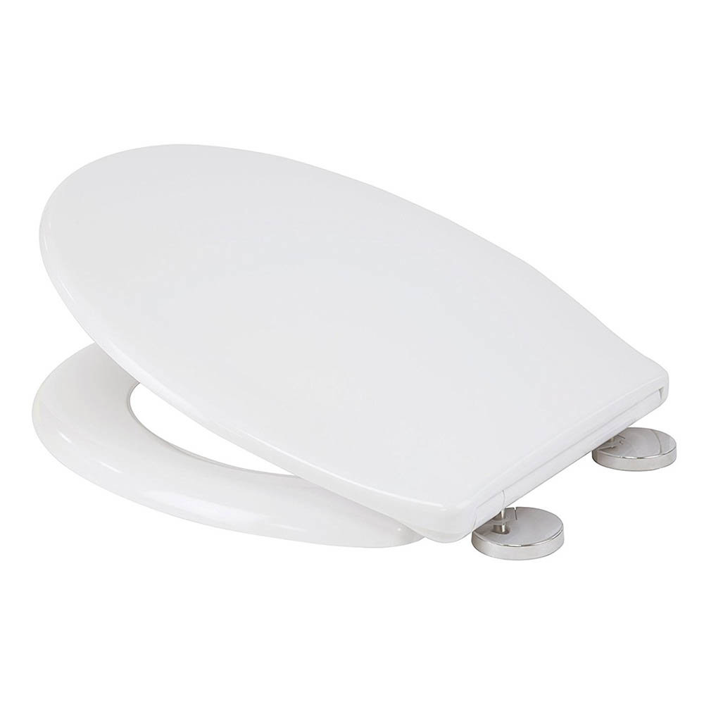 Croydex Flexi-Fix Constance White Anti-Bacterial Toilet Seat with Soft Close and Quick Release - WL601722H