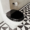 Croydex Flexi-Fix Black Quartz Effect Anti-Bacterial Toilet Seat - WL601821H profile small image view 1 