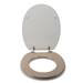 Croydex Flexi-Fix Dorney Sandstone Effect Anti-Bacterial Toilet Seat - WL601915H profile small image view 4 