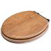 Croydex Flexi-Fix Ontario Teak Effect Anti-Bacterial Toilet Seat with Soft Close and Quick Release - WL602086H profile small image view 2 