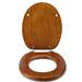 Croydex Flexi-Fix Davos Antique Effect Solid Pine Anti-Bacterial Toilet Seat - WL602250H profile small image view 6 