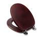 Croydex Flexi-Fix Davos Mahogany Effect Solid Pine Anti-Bacterial Toilet Seat - WL602252H profile small image view 2 