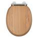Croydex Flexi-Fix Rutland Solid Oak Anti-Bacterial Toilet Seat with Soft Close and Quick Release - WL602376H profile small image view 2 