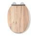 Croydex Corella Grey Oak Effect Flexi-Fix Toilet Seat with Soft Close and Quick Release - WL605231H profile small image view 5 