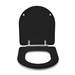 Croydex Iseo Black D-Shaped Flexi-Fix Toilet Seat with Soft Close and Quick Release - WL610321H profile small image view 3 