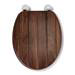 Croydex Molvena Walnut Effect Flexi-Fix Toilet Seat - WL610477H profile small image view 2 