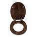 Croydex Molvena Walnut Effect Flexi-Fix Toilet Seat - WL610477H profile small image view 3 