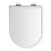 Croydex Malo D-Shape White Flexi-Fix Toilet Seat with Soft Close and Quick Release - WL611022H profile small image view 1 
