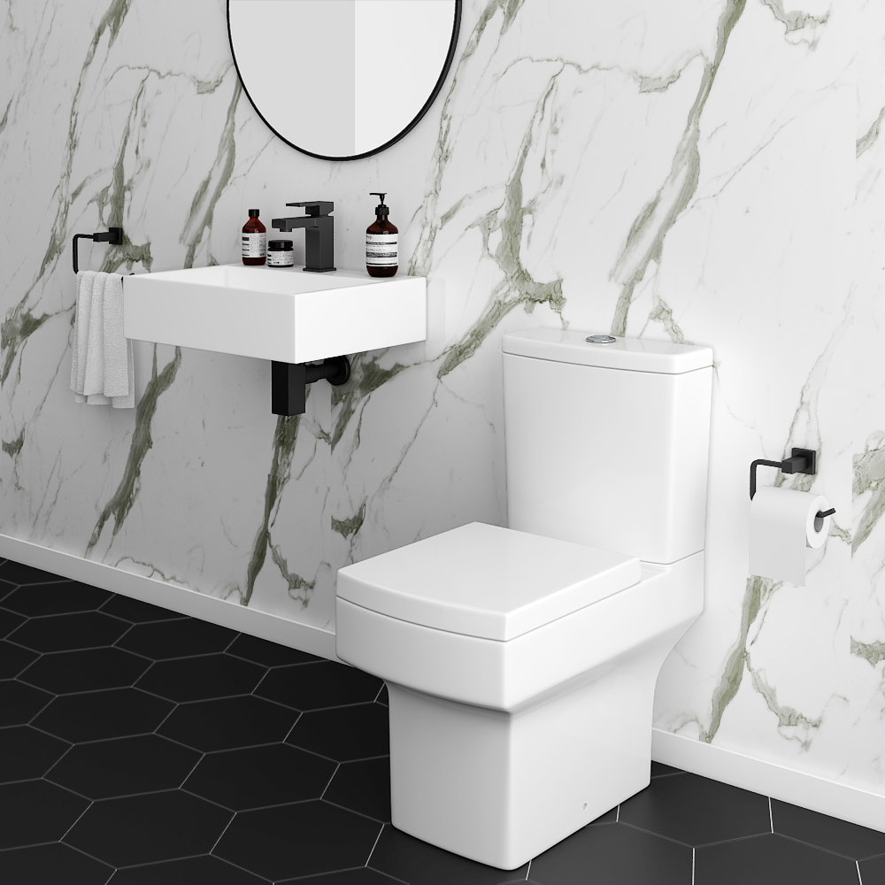 Arezzo 500mm Wall Mounted / Countertop Stone Resin Basin with Hidden