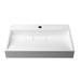 Arezzo 600mm Wall Mounted / Countertop Stone Resin Basin with Hidden Waste Cover profile small image view 3 