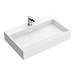 Arezzo 700mm Wall Mounted / Countertop Stone Resin Basin with Hidden Waste Cover profile small image view 4 