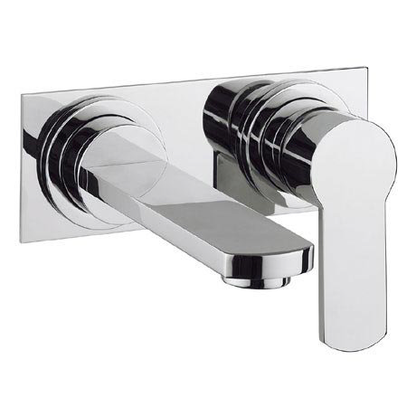 Crosswater - Wisp Wall Mounted 2 Hole Set Basin Mixer with Back Plate - WP121WNC
