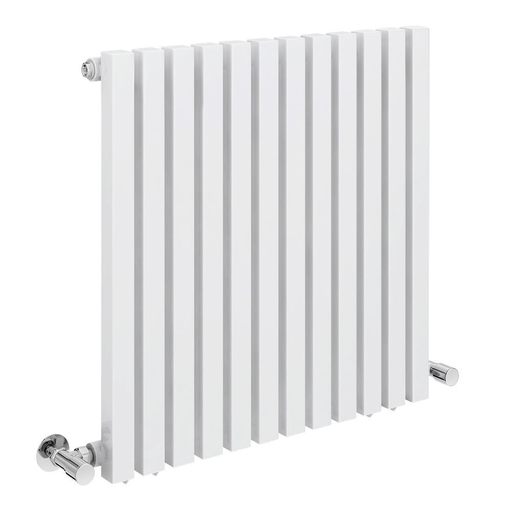 Alaska Modern 600 x 600 Horizontal White Square Radiator 12 Tubes Victorian Plumbing UK
