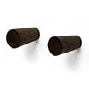 Wooden Robe Hooks Dark Oak (Pack of 2) profile small image view 1 