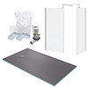 1600 x 900 Wet Room Enclosure Pack - Chrome profile small image view 1 