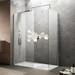 Nuie Wetroom Screen + Square Support Arm (Various Sizes) profile small image view 2 