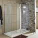 Nuie Wetroom Screen + Square Support Arm (Various Sizes) profile small image view 3 