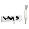 Crosswater - Water Square Wall Mounted 3 Hole Bath Shower Mixer - WS432WC profile small image view 1 