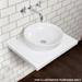 600 x 450mm White Shelf with Round Black Marble Basin profile small image view 4 