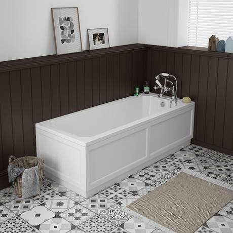 Chatsworth White 1800 Traditional Front Bath Panel | Victorian Plumbing UK