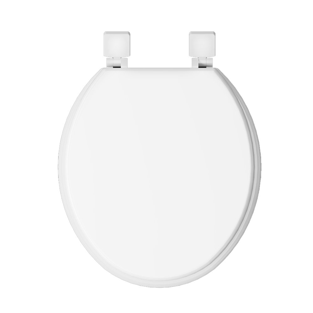 Traditional Style White Wooden Toilet Seat - WTS001