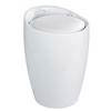 Wenko - Candy Laundry Bin & Bath Stool - White - 20631100 profile small image view 1 