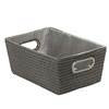 Wenko - Chromo Rectangular Bathroom Storage Basket - Grey - 20374100 profile small image view 1 