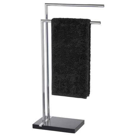 Wenko - Noble Towel Stand - Black - 20461100 at Victorian Plumbing UK