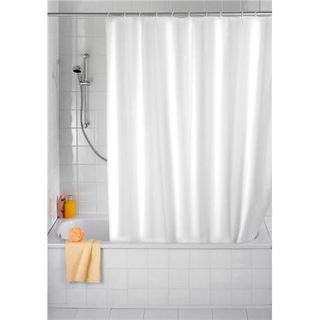 Wenko - Plain White Anti-Mold Polyester Shower Curtain - W1800 x H2000mm - 20151100