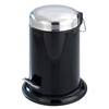 Wenko Retoro 3 Litre Cosmetic Pedal Bin - Stainless Steel - Black - 17902100 profile small image view 1 