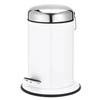 Wenko Retoro 3 Litre Cosmetic Pedal Bin - Stainless Steel - White - 17901100 profile small image view 1 