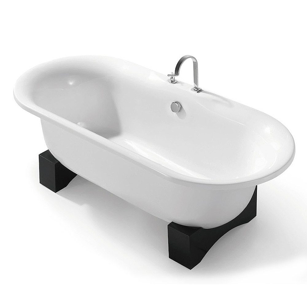 Wentwood 1700 x 800mm Modern Double Ended Freestanding Bath with Dark