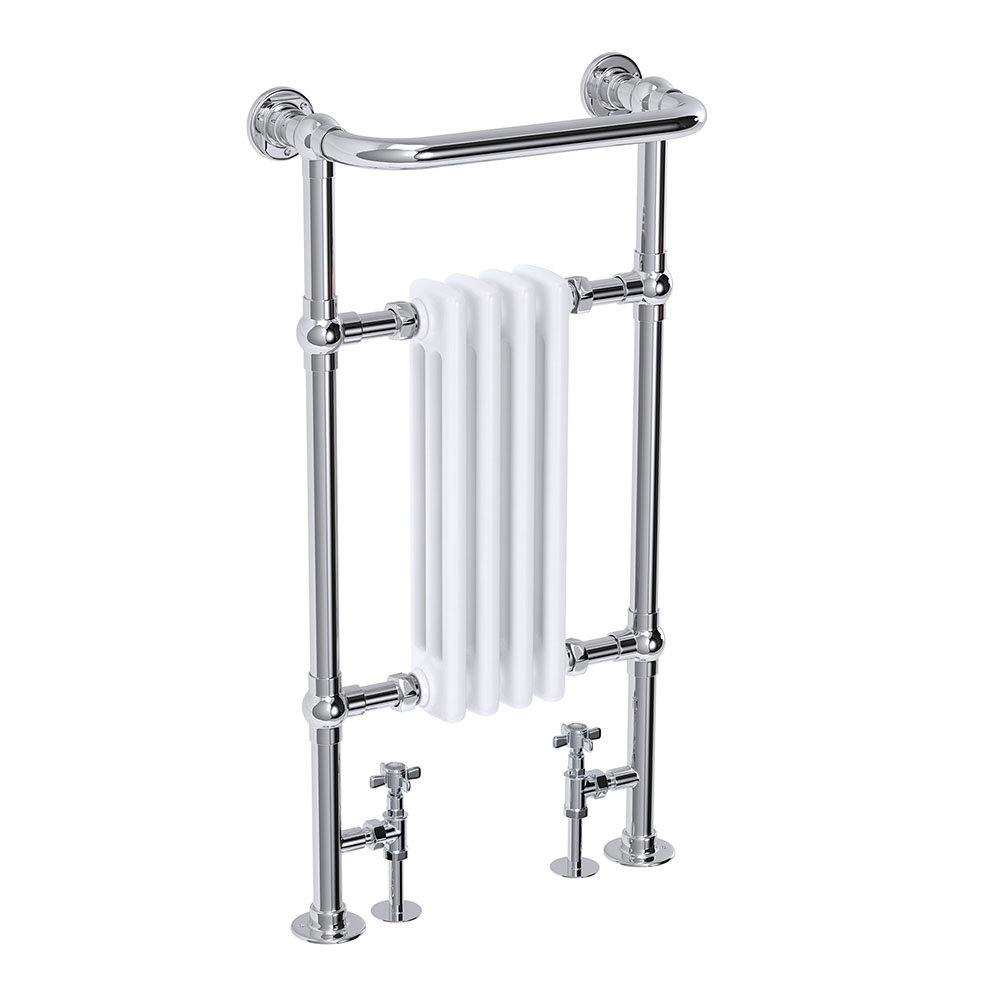 Mayfair Traditional Chrome Heated Towel Rail H965mm x W495mm at Victorian Plumbing UK