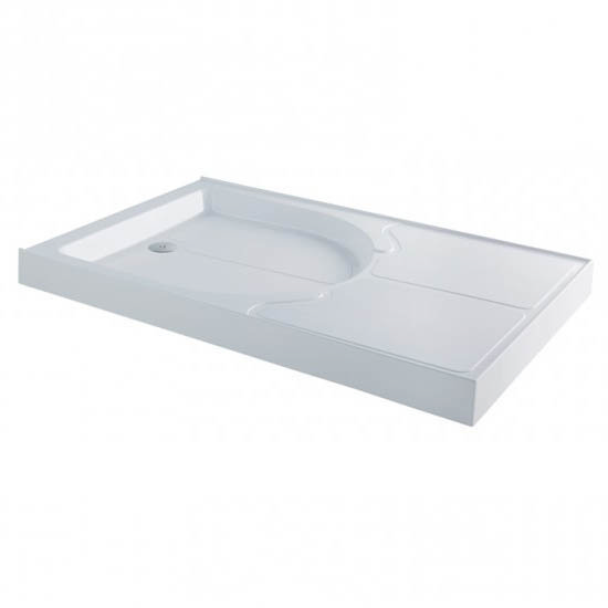 1700 x 800 stone resin shower tray with drying area
