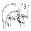 Nuie Traditional Bloomsbury Bath Shower Mixer & Shower Kit - Chrome - XM314 profile small image view 1 