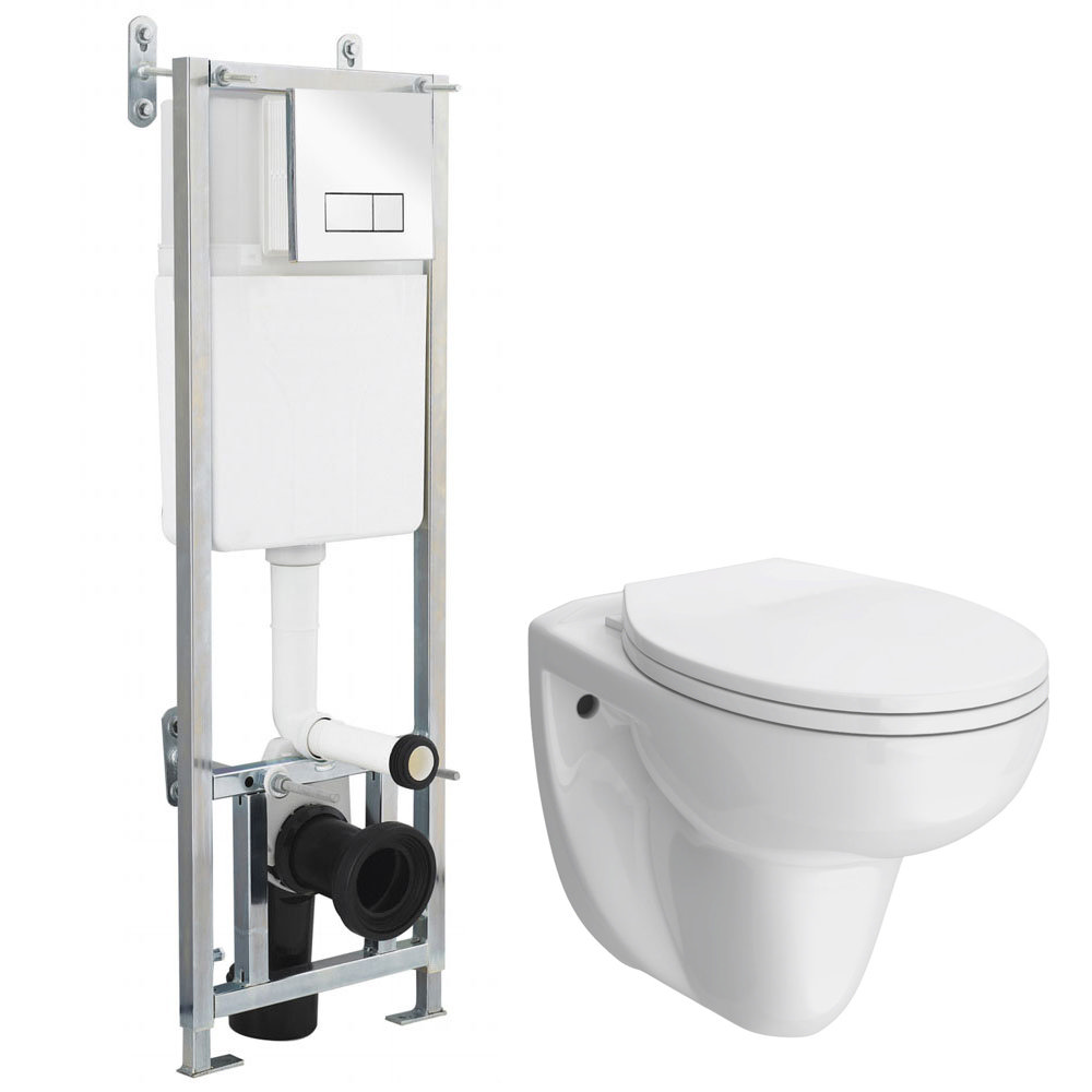 wall hung toilet with cistern