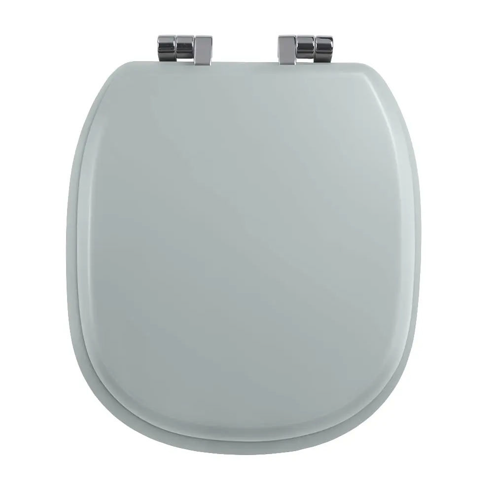 Imperial Radcliffe Soft Close Toilet Seat with Chrome Hinges Grey Ecru
