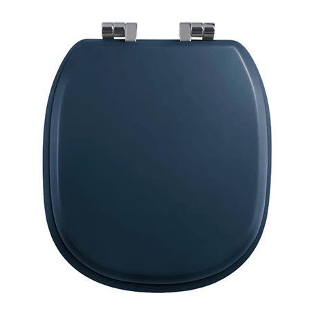Imperial Radcliffe Soft Close Toilet Seat with Chrome Hinges - Moseley Blue