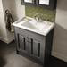 York Traditional Dark Grey Bathroom Basin Unit (620 x 470mm) profile small image view 3 