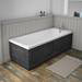 York 700mm Dark Grey Traditional End Bath Panel & Plinth profile small image view 2 