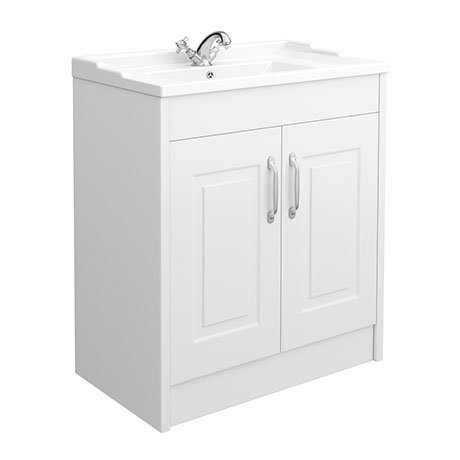 York Traditional White Ash Bathroom Basin Unit (820 x 470mm)