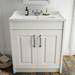 York Traditional White Ash Bathroom Basin Unit (820 x 480mm) profile small image view 3 