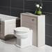 York Traditional Grey BTW WC Unit with Pan + Top-Fixing Seat profile small image view 3 